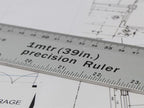 Aluminium Flat Rule 1m/39in                                                     