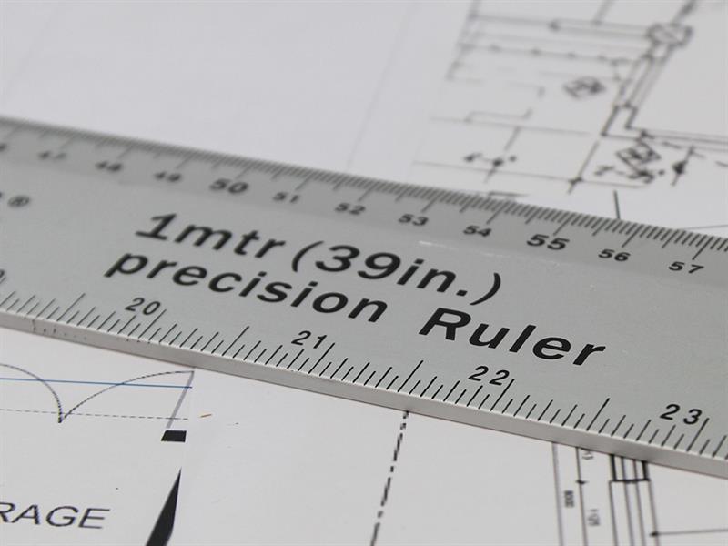 Aluminium Flat Rule 1m/39in                                                     