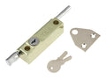 P124 Door Push Bolt White Finish Visi