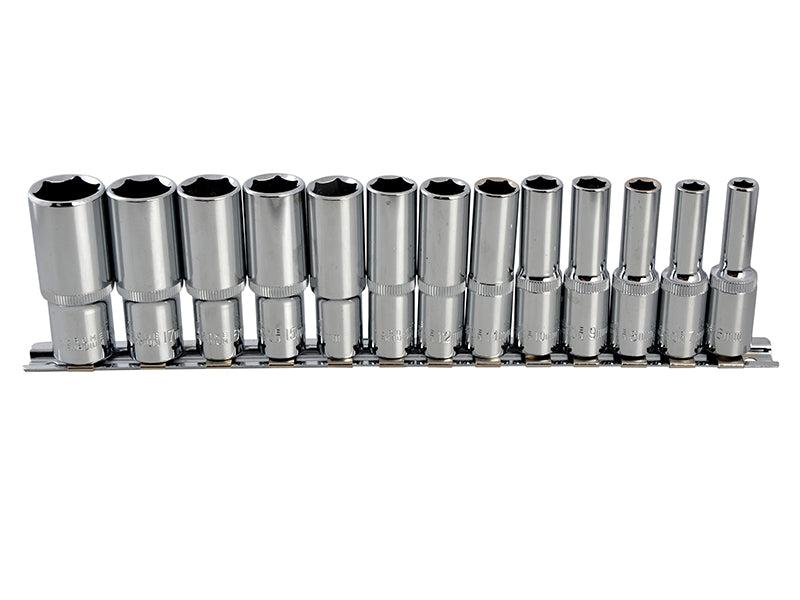 3/8in Drive Deep Socket Set, 13 Piece                                           
