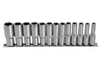 3/8in Drive Deep Socket Set, 13 Piece                                           