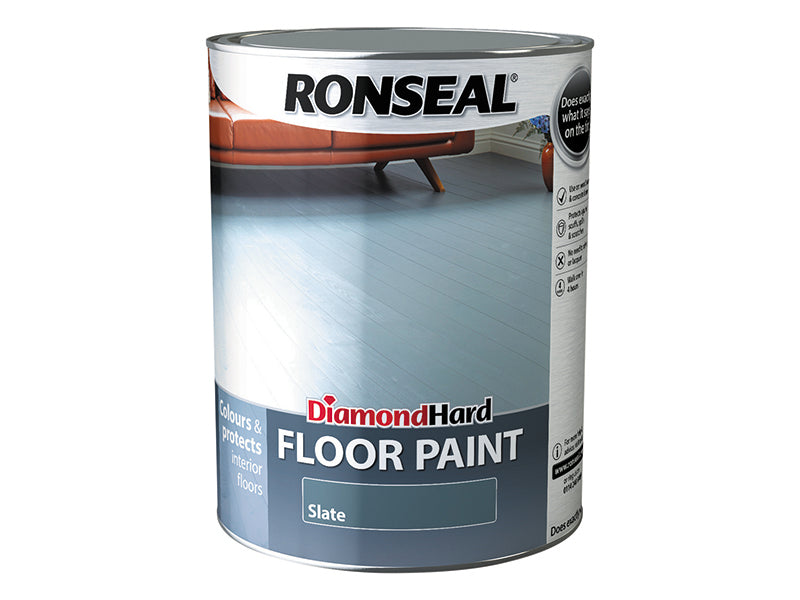 Diamond Hard Floor Paint Satin White 2.5 litre