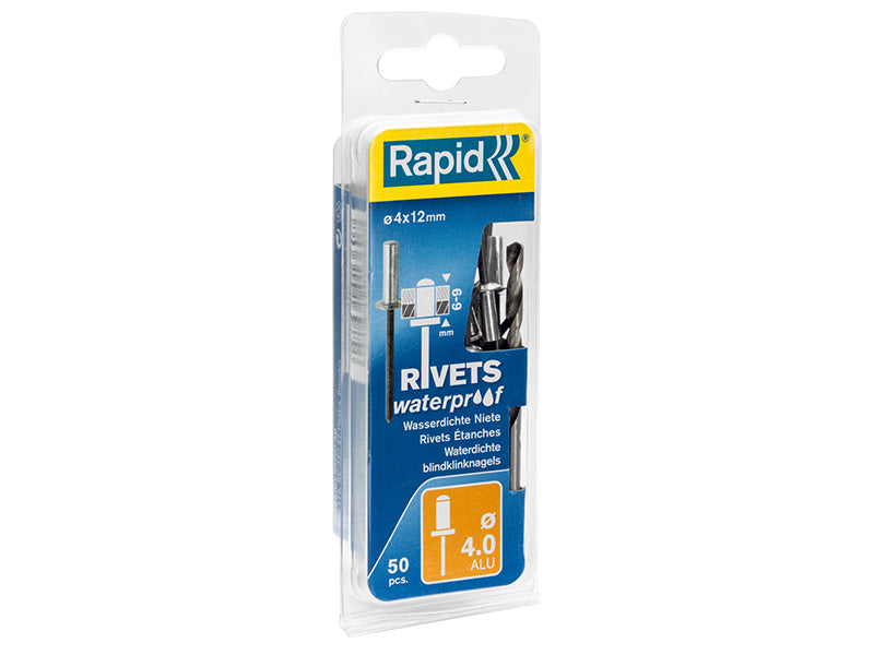 Waterproof Rivets 4 x 12mm Blister of 50