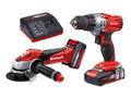 TE-TK 18 Li Drill & Grinder Kit 18V 1 x 1.5Ah & 1 x 3.0Ah Li-ion                