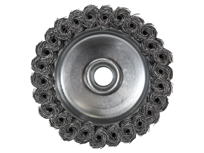 Wire Cup Brush Twist Knot 100mm M14x2, 0.50mm Steel Wire                        