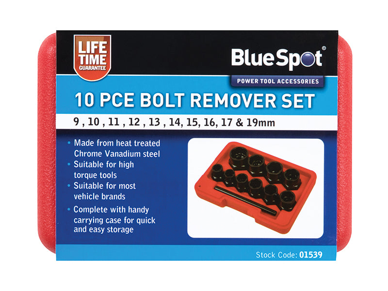 Bolt Remover Set 9-19mm  10 Piece                                               