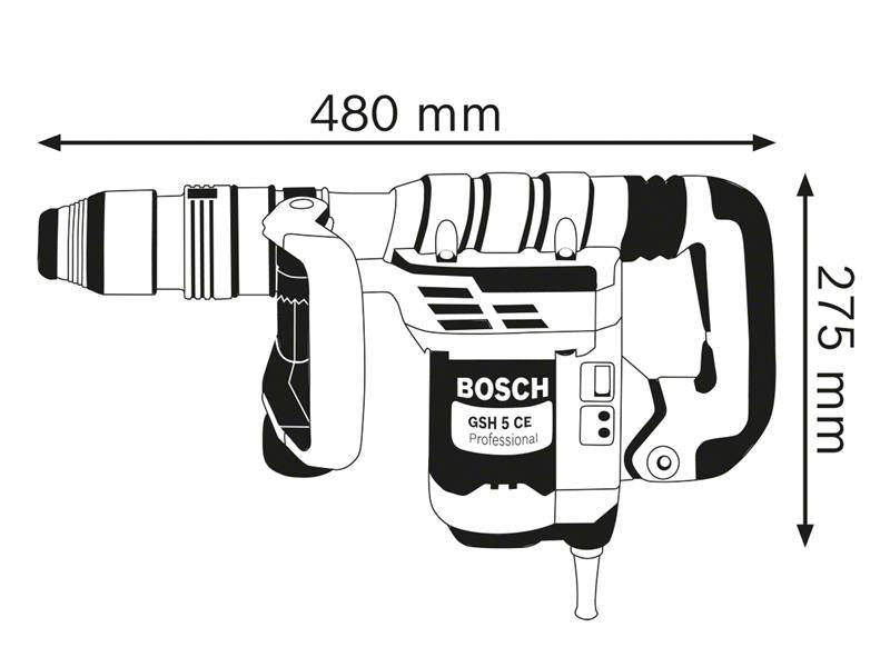 GSH 5 CE SDS-Max Professional Demolition Hammer 1150W 240V                      
