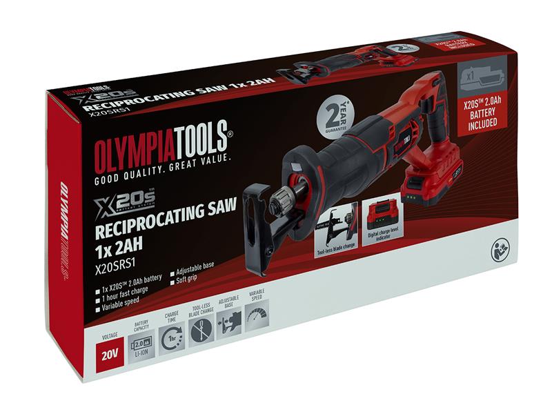 X20S™ Reciprocating Saw 20V 1 x 2.0Ah Li-ion