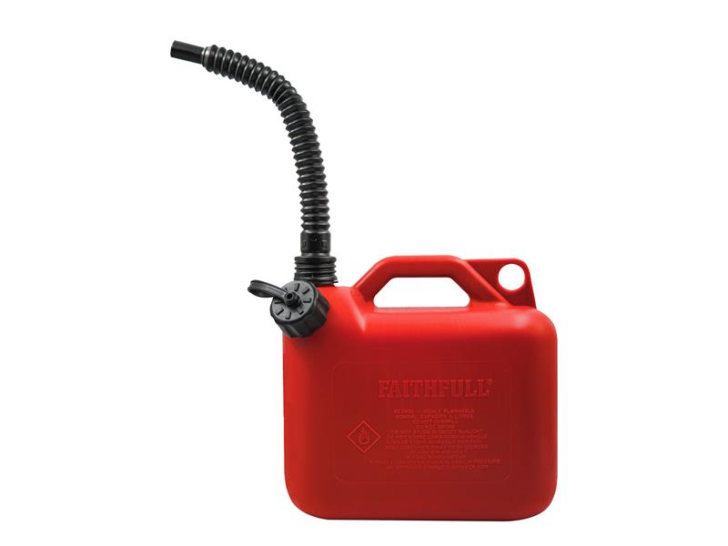 Plastic Fuel Can Red 5 litre                                                    