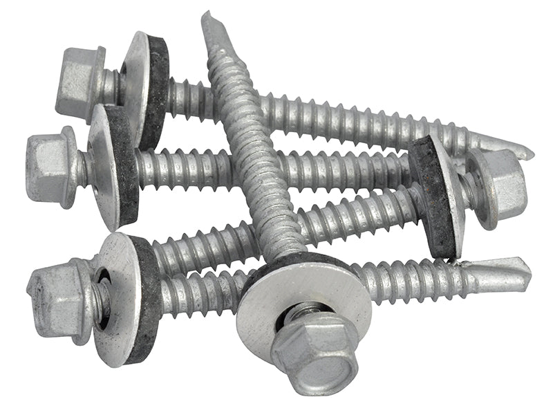 TechFast Hex Head Roofing Screw Self-Drill Light Section 5.5 x 57mm Pack 50     
