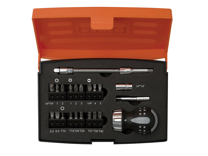 808050S-22 Stubby Ratchet Screwdriver Set, 22 Piece                             