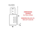 Black Finish 40mm 4-Digit Combination Padlock - 51mm Shackle