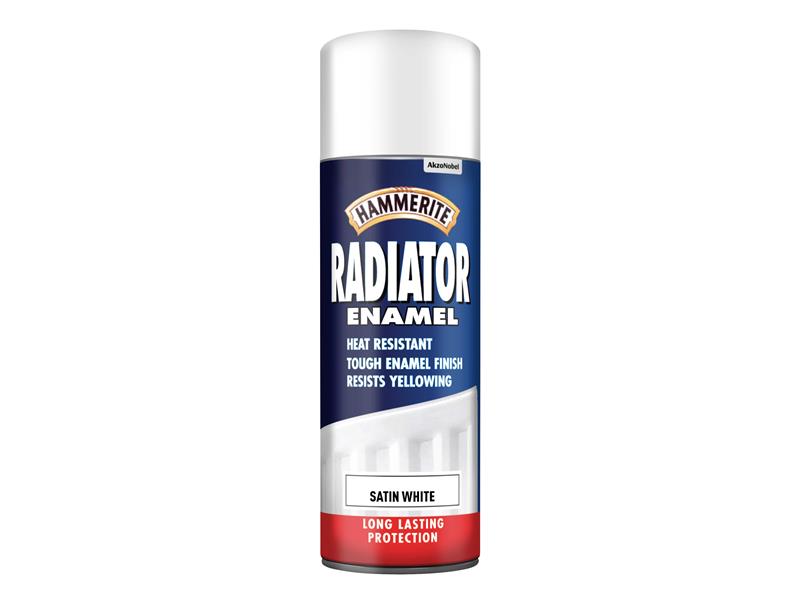Radiator Enamel Aerosol Satin White 400ml