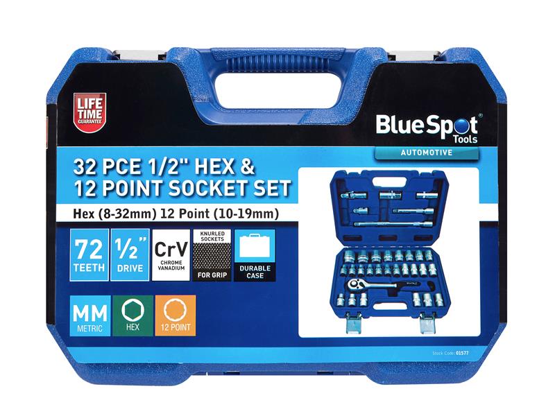 1/2in & 1/4in Metric Socket Set, 94 Piece                                       