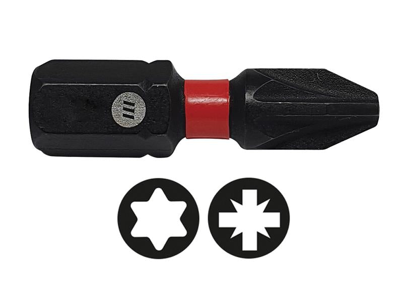ForgeFast Pozidriv Compatible Impact Bit PZ4 x 25mm (Card 2)