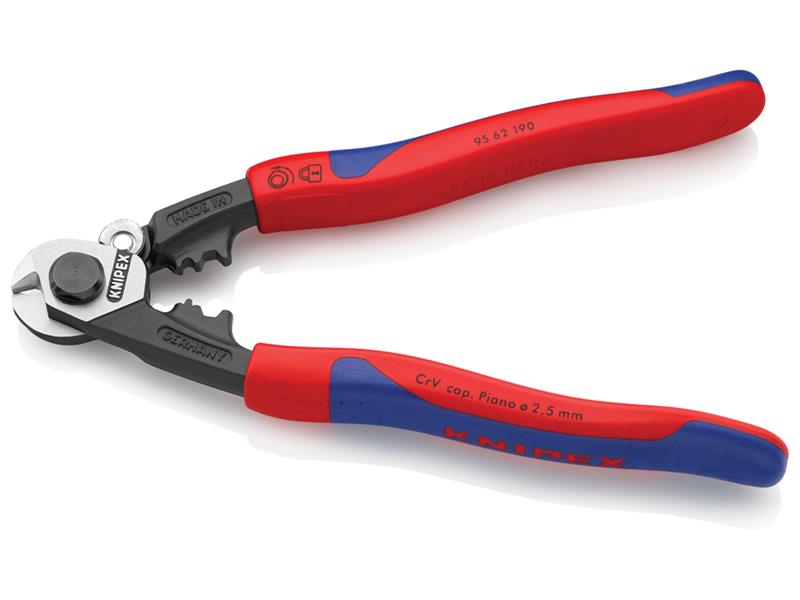 95 62 190 Wire Rope/Bowden Cable Cutters Multi-Component Grip 190mm             