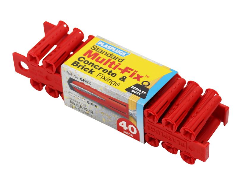 GP600 General-Purpose Fixings (50 Packs x 40 Plugs)