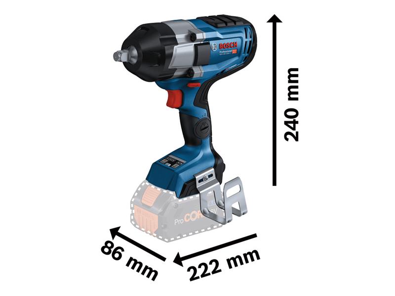 GDS 18V-1000 C Pro BITURBO Impact Wrench 18V Bare Unit                          