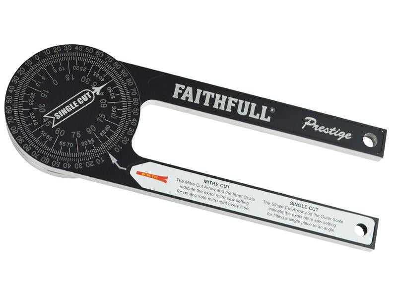 Prestige Mitre Saw Protractor Black Aluminium                                   