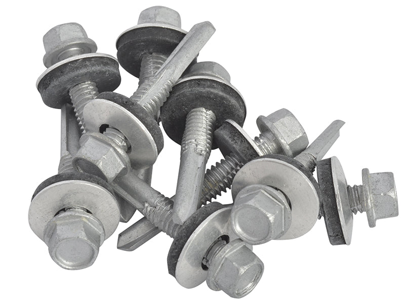 TechFast Hex Head Roofing Screw Self-Drill Heavy Section 5.5 x 35mm Pack 100    