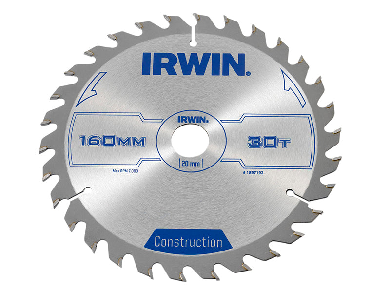 Construction Circular Saw Blade 160 x 20mm x 30T ATB                            