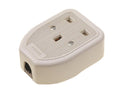 Rubber Trailing Socket 13A 2-Gang White
