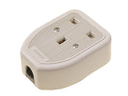Rubber Trailing Socket 13A 2-Gang White