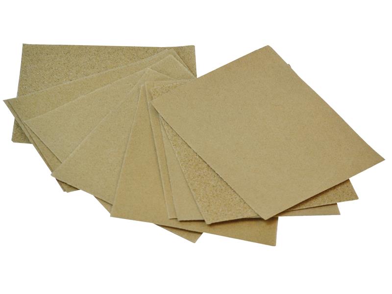 Cork Block Glasspaper Sanding Sheets Assorted (Pack 10)                         