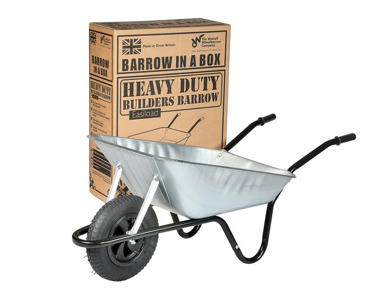 Boxed 85L Galvanised Easi-Load Builder's Wheelbarrow