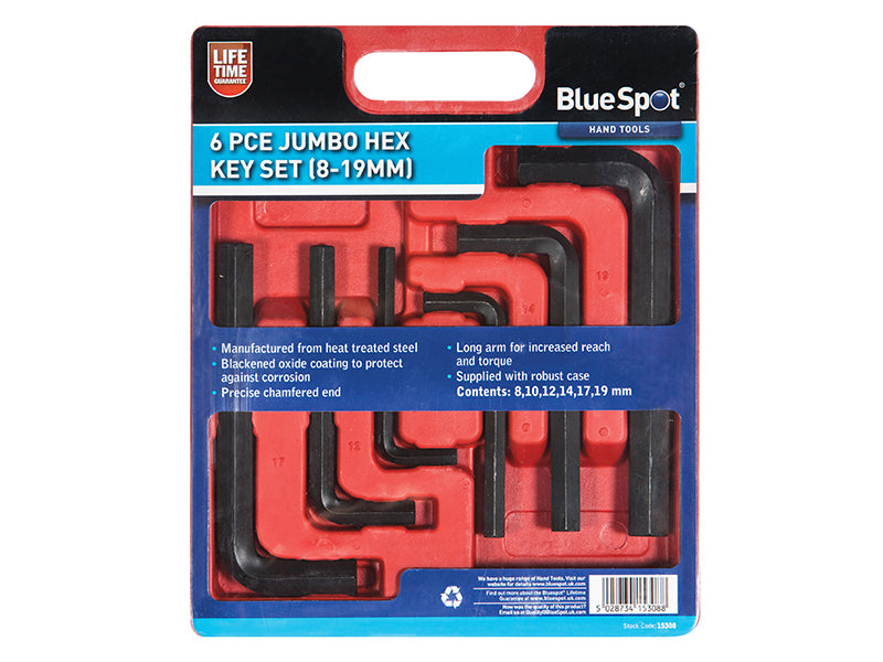 Jumbo Hex Key Set, 6 Piece                                                      