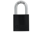 72/40mm Aluminium Padlock Black Keyed Alike TT00260                             
