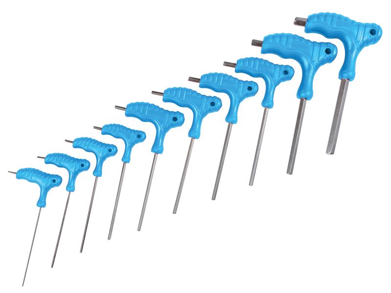 Metric T-Handle Hex Key Set, 10 Piece                                           