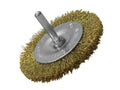 Wire Brush 75mm x 6mm Shank, 0.30 Brass Wire                                    