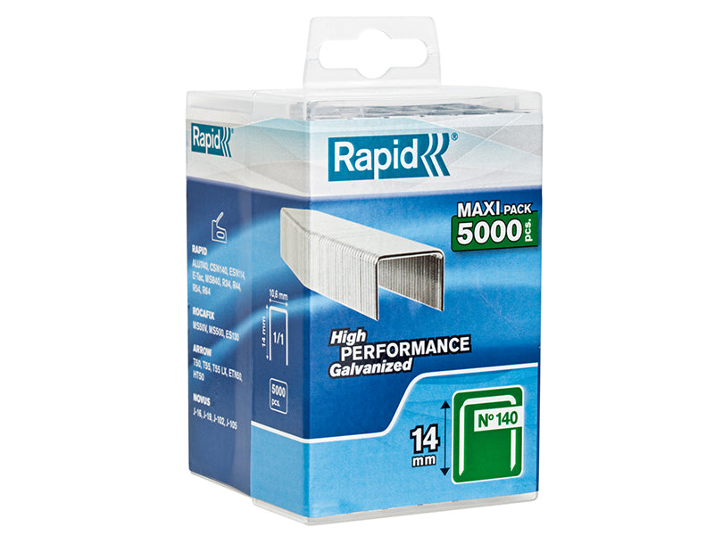 140/8 8mm Galvanised Staples (Poly Pack 5000)