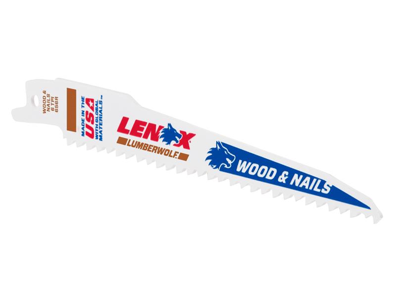 LumberWolf Reciprocating Saw Blade 305 x 19 x 1.3mm 6 TPI (Pack 5)