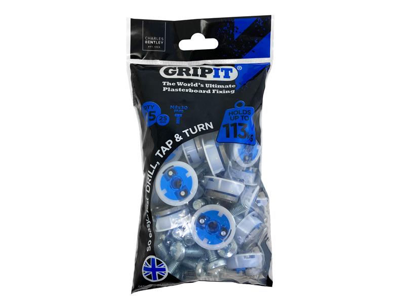 Blue Plasterboard Fixings 25mm (Pack 25)                                        