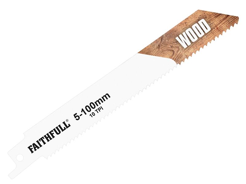 S811H Sabre Saw Blade Wood 150mm 10 TPI (Pack 5)