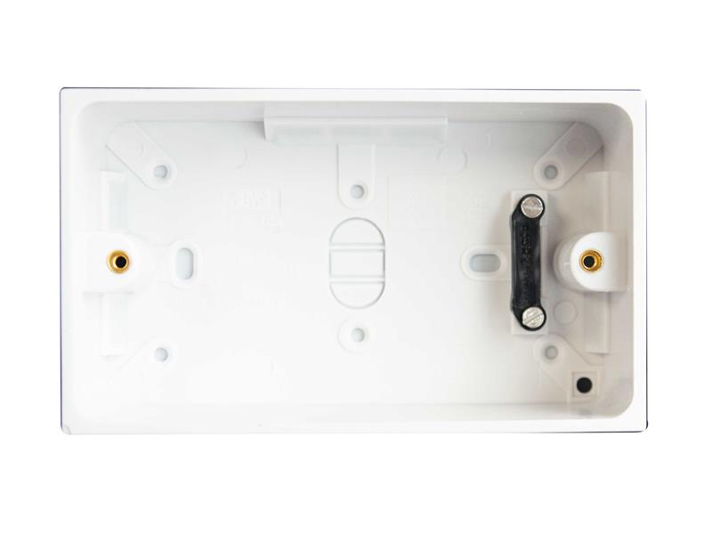 Pattress Box with Earth 2-Gang 45mm                                             