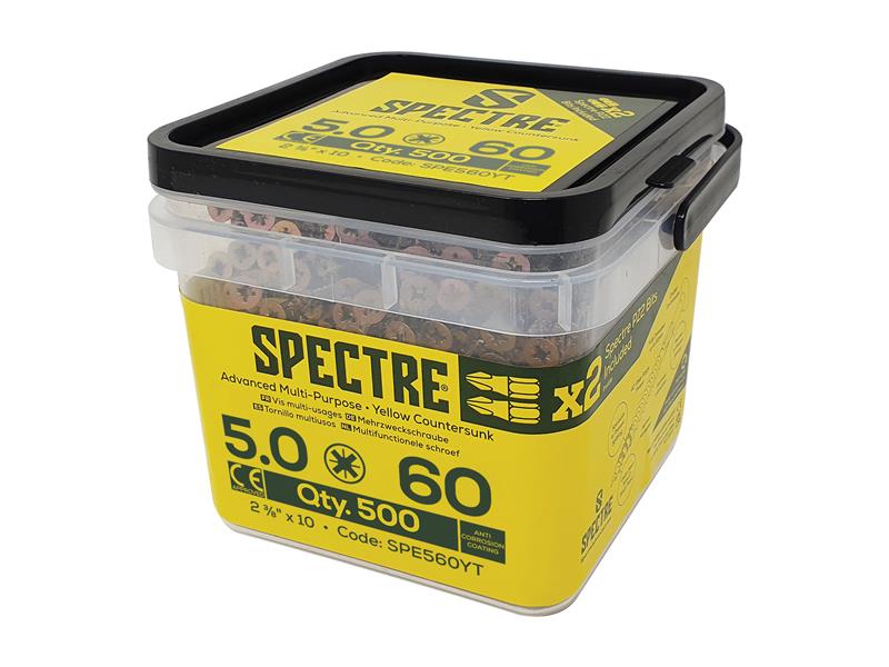 Spectre™ PZ Compatible Wood Screw CSK ZYP 5.0 x 40mm Box 500
