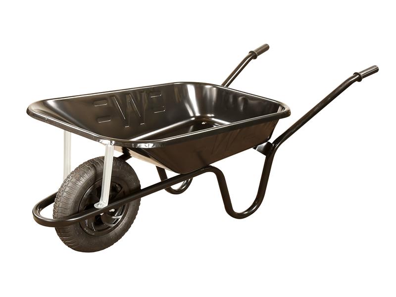 85L Black Contractor Wheelbarrow - Puncture Proof