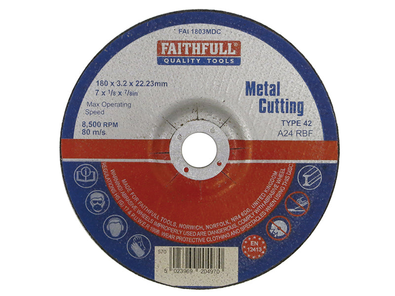 Depressed Centre Metal Cutting Disc 230 x 3.2 x 22.23mm