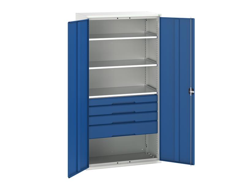 Verso Kitted Cupboard, 3 Shelf & 4 Drawer                                       
