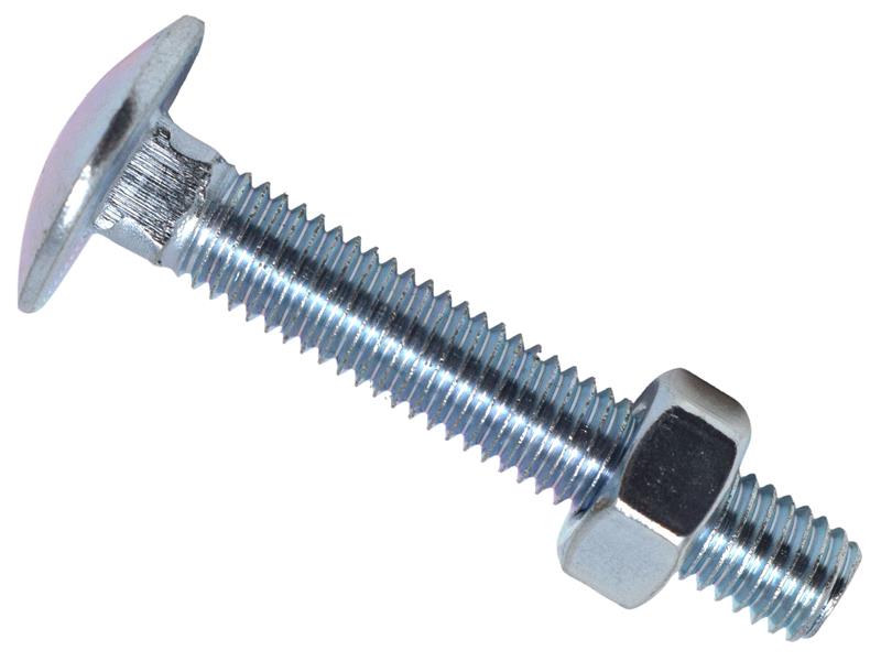 Cup Square Hex Bolt & Nut ZP M10 x 70mm Box 25