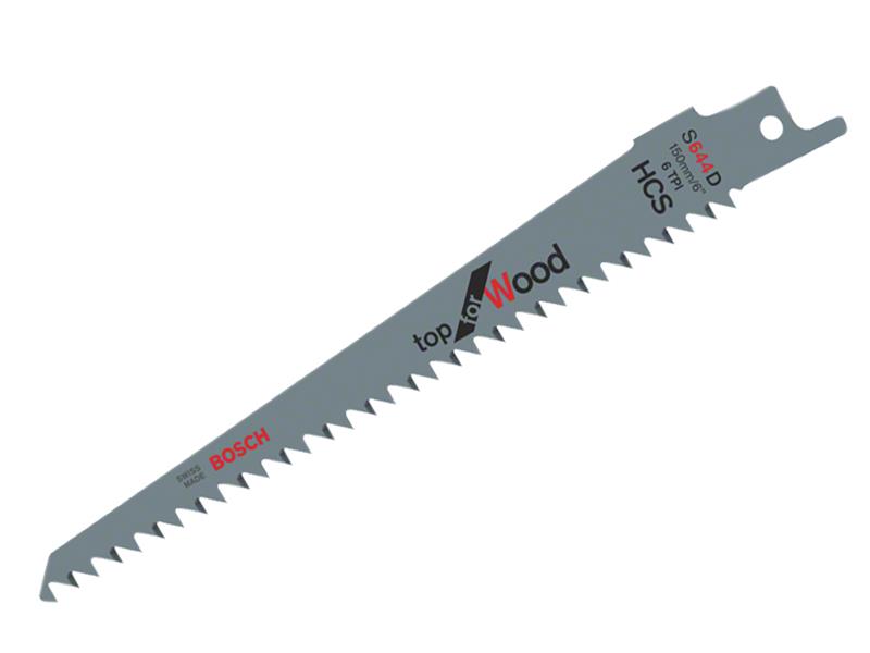 S 644 D Top for Wood Reciprocating Saw Blade 150mm 6 TPI (Pack 5)               