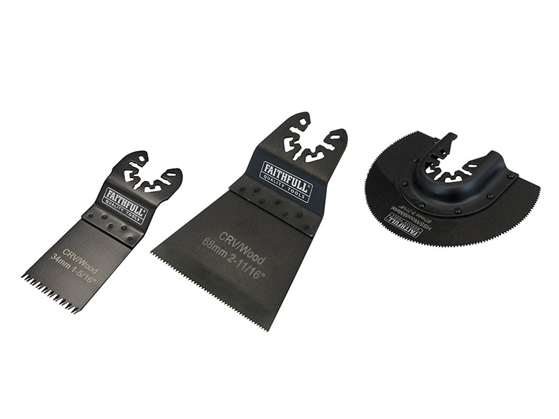 Multi-Function Tool Blade Set, 3 Piece                                          