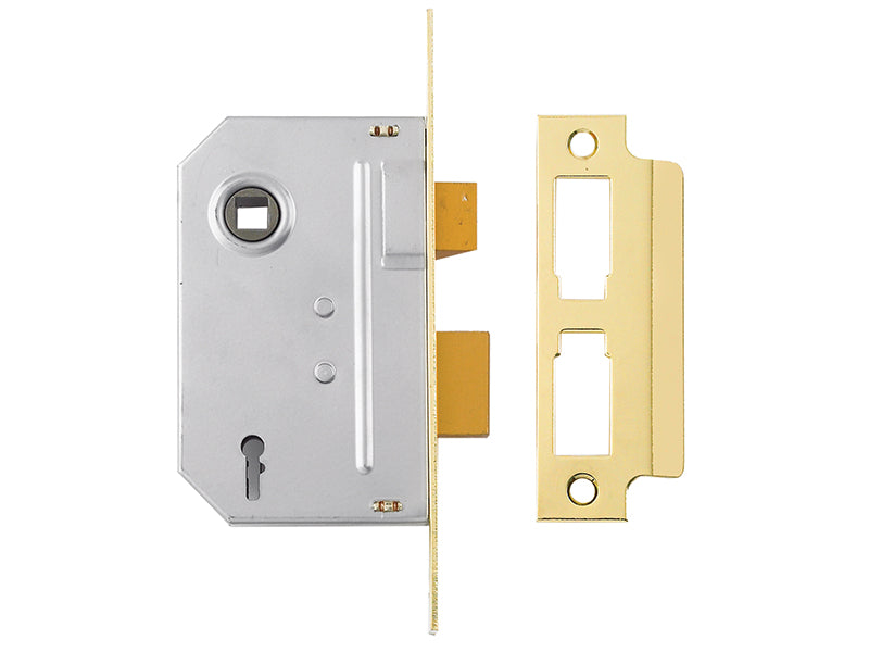 PM246 Internal 2 Lever Mortice Sashlock Polished Brass 80mm 3in