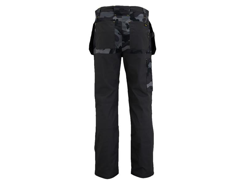 Dixon Slim Fit Trousers Grey/Black Waist 38in Leg R