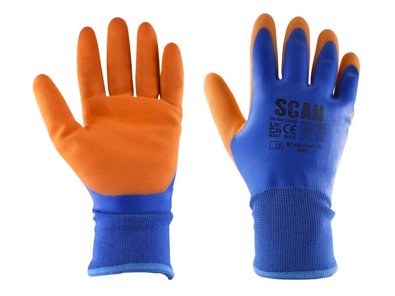 Thermal Waterproof Latex Coated Gloves - XXL (Size 11)