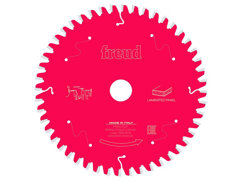 Laminated Panel Circular Saw Blade 160 x 20 x 1.8/1.2mm x 48T