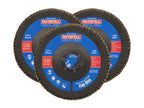 Aluminium Oxide Flap Disc 125 x 22mm Mixed Grit (3 Pack)